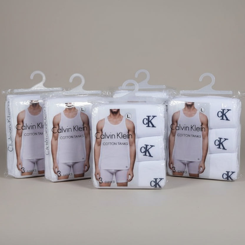 Calvin Klein (3 in 1) Men's Singlet | MOQ 100 Pieces