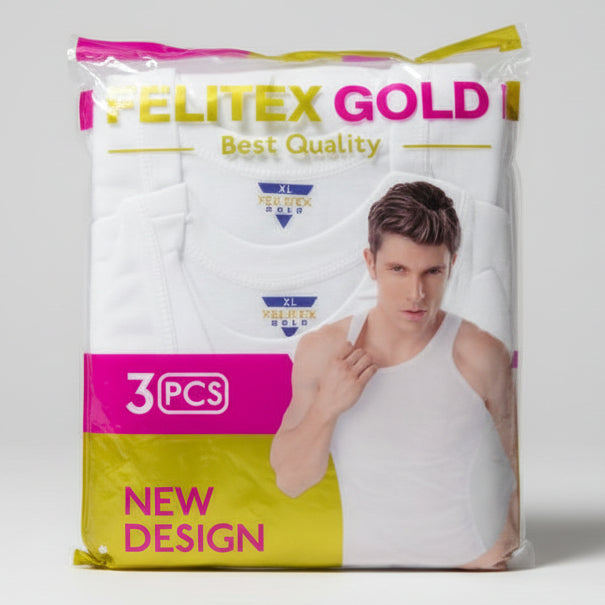 Felitex Gold (3 in 1) Men's Singlet | MOQ 100 Pieces
