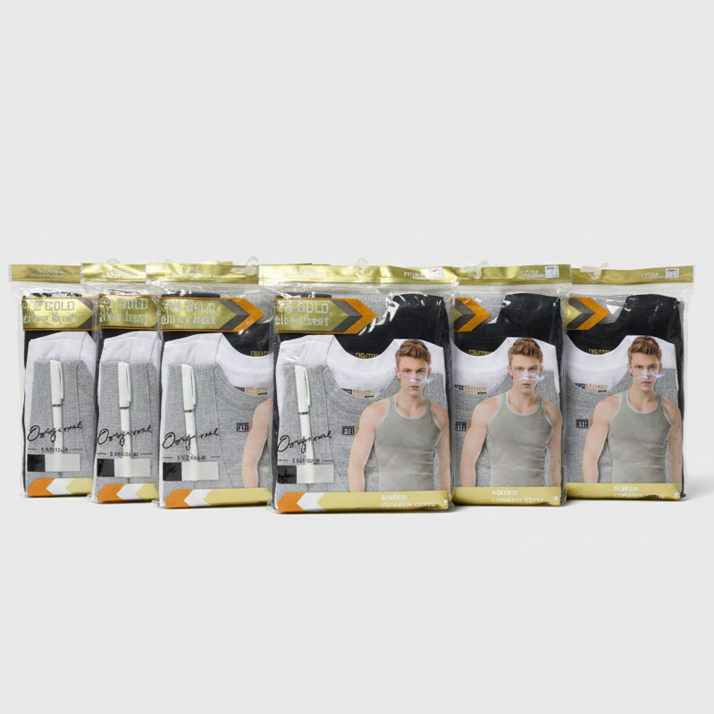 FTB Felitex Best (3 in 1) men's singlet | Black, White and Gray | MOQ 100 Pieces