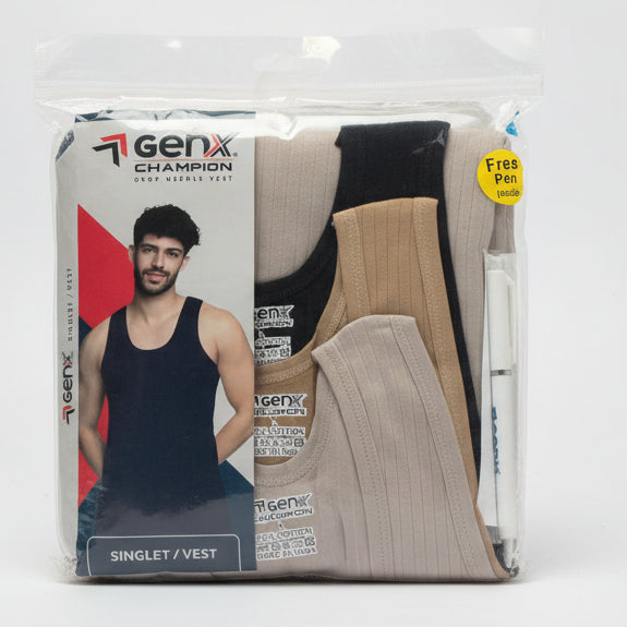 GenX Champion (3 in 1) Multiple Colour Men's Singlet | MOQ 100 Pieces