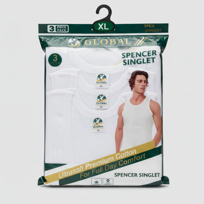 Global Spencer Singlet (3 in 1) Men's Singlet | MOQ 100 Pieces