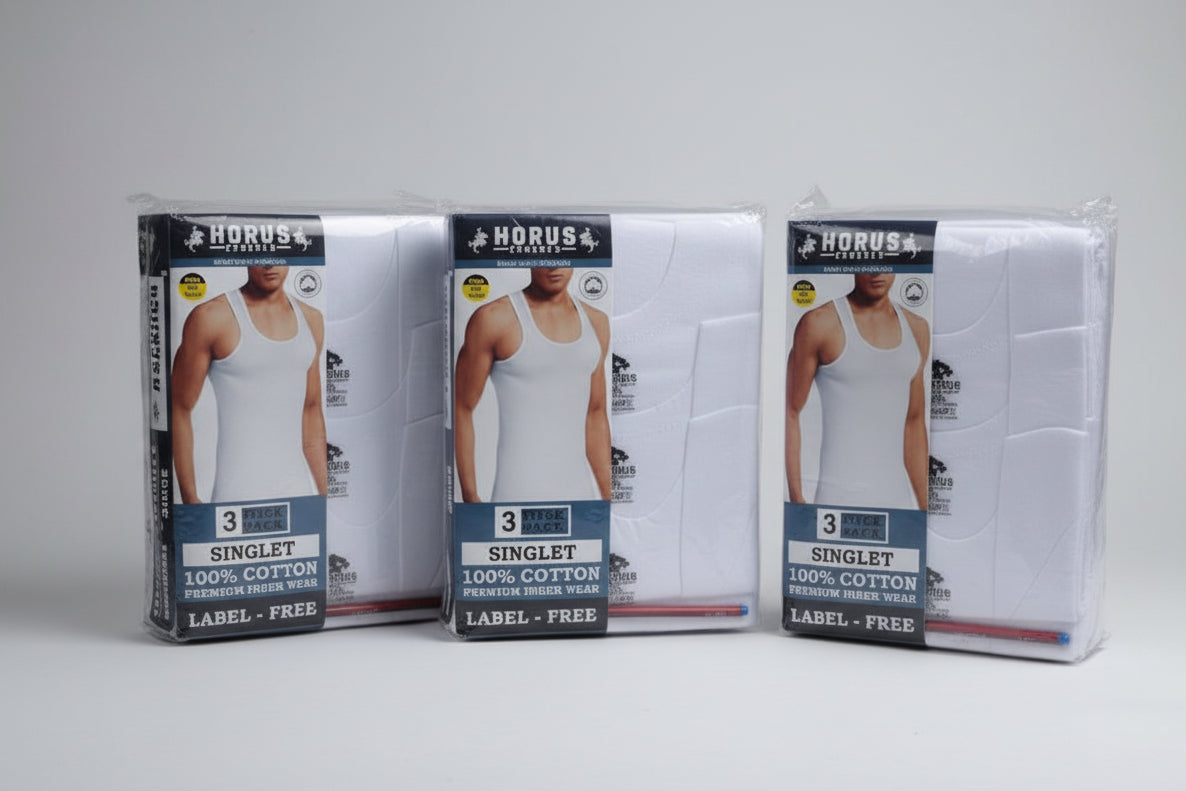 Horus Casuals (3 in 1) Men's Singlet | MOQ 100 Pieces