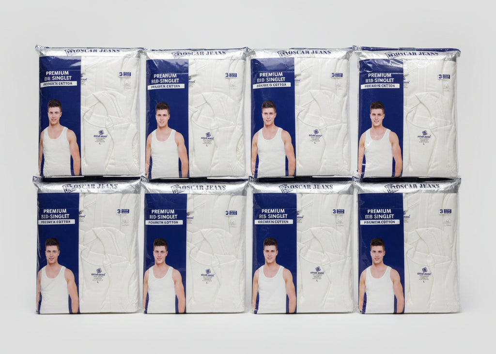 Oscar Jeans Premium (3 in 1) Bib Men's Singlet | MOQ 100 Pieces