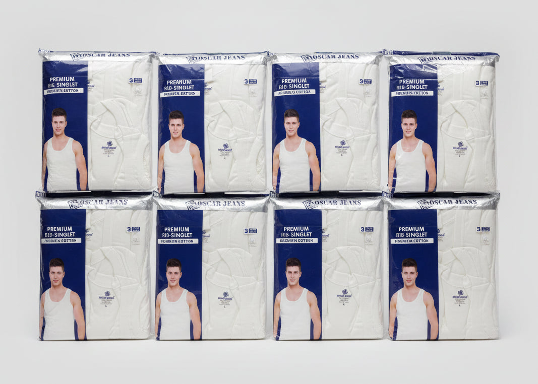 Oscar Jeans Premium (3 in 1) Bib Men's Singlet | MOQ 100 Pieces