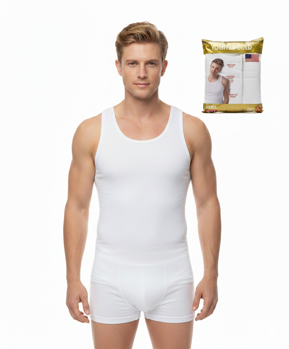 Yomitex Gold (3 in 1) Men's Singlet | MOQ 100 Pieces